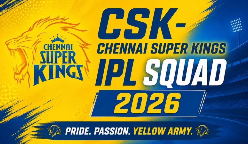 CSK-Chennai Super Kings IPL Squad 2026